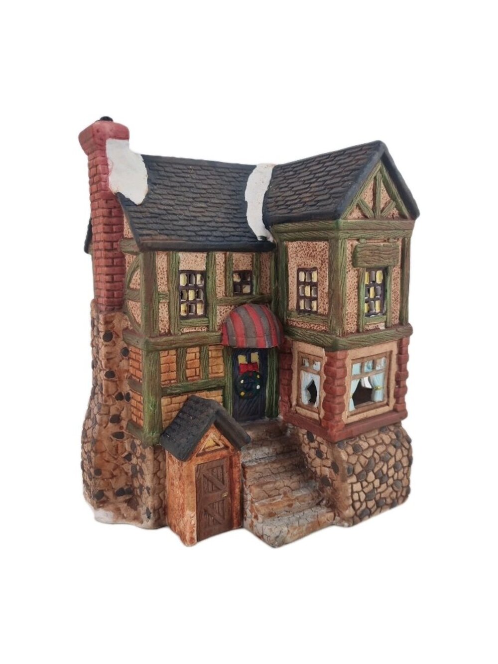 Dickens Collectables Towne Series 44236 Porcelain Christmas Lighted House